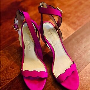Jessica Simpson Fuchsia Strappy Heels